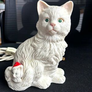 Vintage Ceramic Cat Light 6”